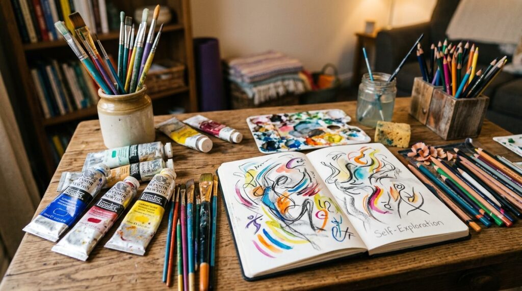 Close-up professional photograph of colorful abstract art ma